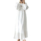Dames maxi-jurk met strookzoom en lange mouwen