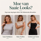 Damesmini-jurk met vierkante hals en lange mouwen