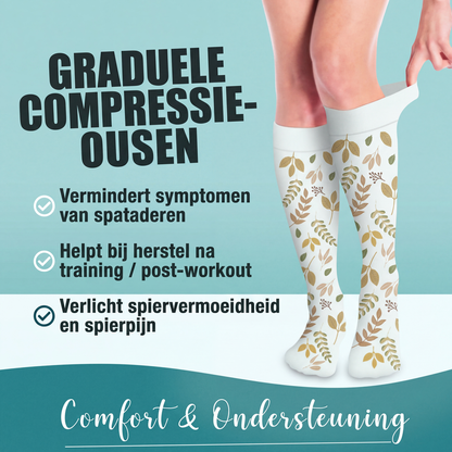 Hoge elastische ademende kuitcompressiekousen
