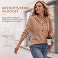 Geribbelde casual pulloverhoodie voor dames