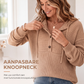 Geribbelde casual pulloverhoodie voor dames