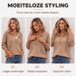 Geribbelde casual pulloverhoodie voor dames