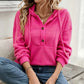 Geribbelde casual pulloverhoodie voor dames