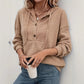 Geribbelde casual pulloverhoodie voor dames
