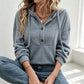 Geribbelde casual pulloverhoodie voor dames