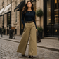Casual wijde pijpen broek voor dames