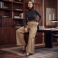 Casual wijde pijpen broek voor dames