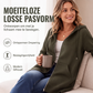 Hoodiejack van halflange lengte voor dames, casual vest met rits en zakken