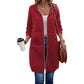 Hoodiejack van halflange lengte voor dames, casual vest met rits en zakken