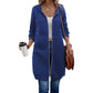 Hoodiejack van halflange lengte voor dames, casual vest met rits en zakken