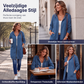 Hoodiejack van halflange lengte voor dames, casual vest met rits en zakken