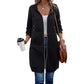 Hoodiejack van halflange lengte voor dames, casual vest met rits en zakken