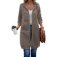 Hoodiejack van halflange lengte voor dames, casual vest met rits en zakken