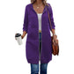 Hoodiejack van halflange lengte voor dames, casual vest met rits en zakken