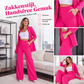 Elegant blazer en broek met rechte pijpen set voor dames