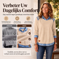 Dames sweatshirt met lange mouwen en patchwork van denim