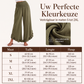 Hoge taille katoen-linnen broek voor dames
