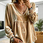 Elegant fluwelen dameshesje met V-hals
