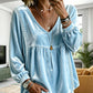 Elegant fluwelen dameshesje met V-hals