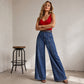 🔥 Tijdelijke Aanbieding ✨ Dames Hoge Taille Wijde Pijpen Jeans 👖 Trendy Pasvorm, Comfortabele Stretch & Flatterende Look
