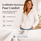 Casuele Geribbelde Gebreide Half-Ritshoodie voor Vrouwen