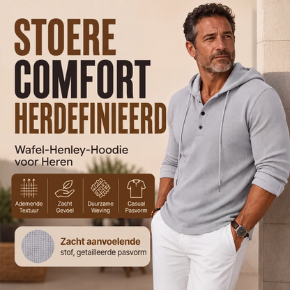 Casueel hoodie sweatshirt voor dames van wafelbreisel
