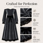 Off-shoulder fluwelen midijurk voor dames