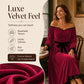 Off-shoulder fluwelen midijurk voor dames