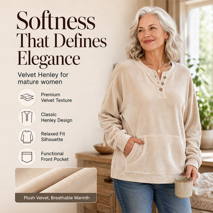 Goudkleurig fluwelen sweatshirt voor dames