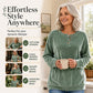 Goudkleurig fluwelen sweatshirt voor dames