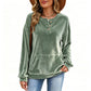 Goudkleurig fluwelen sweatshirt voor dames
