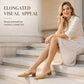 Dames-slippers met spitse neus en dikke hak