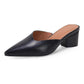 Dames-slippers met spitse neus en dikke hak