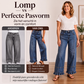Dames jeans met geplooide zoom