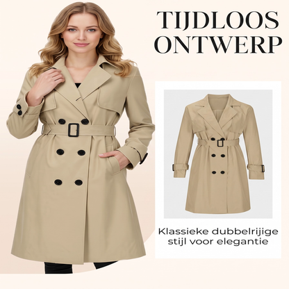 🔥Gratis verzending✈️Dames casual double-breasted trenchcoat