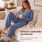 🔥 Tijdelijke Aanbieding ✨ Dames Casual 2-Delige Loungebroek & Top Set 👚👖 Ultiem Comfort, Relaxte Pasvorm & Stijlvolle Look