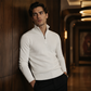 🔥 Tijdelijke Aanbieding ✨ Stijlvolle Herentrui met Kwartrits & Colkraag 👕 Warme Look, Comfortabele Pasvorm & Moderne Uitstraling