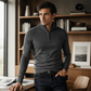 🔥 Tijdelijke Aanbieding ✨ Stijlvolle Herentrui met Kwartrits & Colkraag 👕 Warme Look, Comfortabele Pasvorm & Moderne Uitstraling