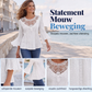 Casual damesblouse met gehaakt kant en 3/4 mouwen, patchwork design