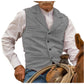 Heren Vintage Revers Viskraal Tweed Gilet