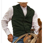 Heren Vintage Revers Viskraal Tweed Gilet