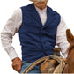 Heren Vintage Revers Viskraal Tweed Gilet