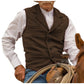 Heren Vintage Revers Viskraal Tweed Gilet