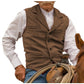 Heren Vintage Revers Viskraal Tweed Gilet
