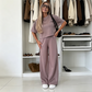 🔥 Tijdelijke Aanbieding ✨ Dames Top & Wijde Pijpen Broek Set 👚👖 Elegante Look, Comfortabele Pasvorm & Trendy Stijl