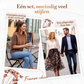 Dames Tweedelige Set van Trui en Losvallende Luipaardrok