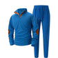 Set met casual gebreid herensweatshirt met halve rits en broek
