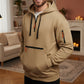 Warme utility-hoodie met kwartrits voor heren