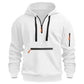 Warme utility-hoodie met kwartrits voor heren