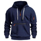 Warme utility-hoodie met kwartrits voor heren